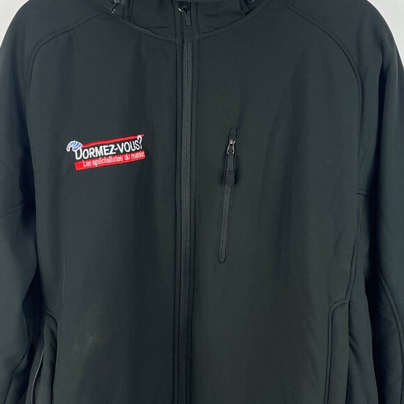 Kirkland Signature Windbreaker Jacket Size L Black Long Sleeve Hooded Lined - Picture 3 of 9